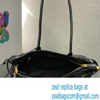 Prada Medium leather handbag with Long Handle 1BA426 Black 2024 - Click Image to Close