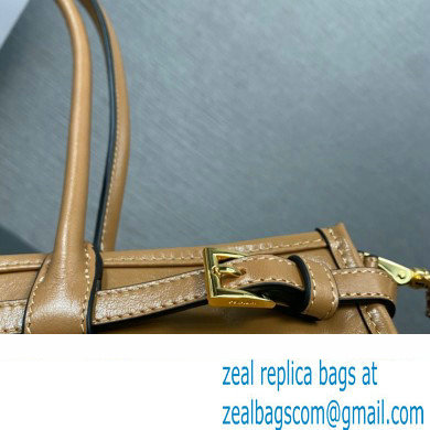 Prada Medium leather handbag with Long Handle 1BA426 Brown 2024 - Click Image to Close