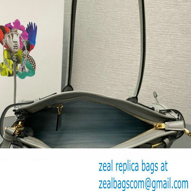 Prada Medium leather handbag with Long Handle 1BA426 Gray 2024 - Click Image to Close