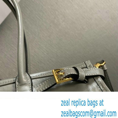 Prada Medium leather handbag with Long Handle 1BA426 Gray 2024 - Click Image to Close