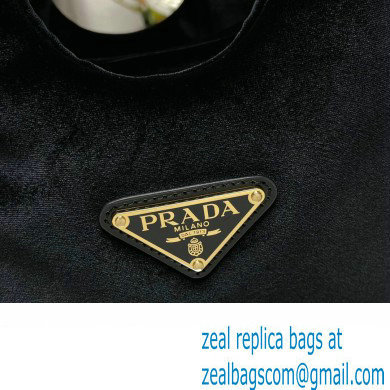 Prada Mini handbag in quilted velvet 1BA410 Black 2024