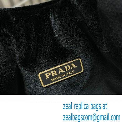Prada Mini handbag in quilted velvet 1BA410 Black 2024