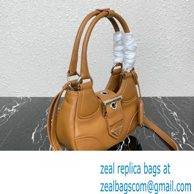 Prada Moon Re-Nylon and leather Bag 1BA381 Brown 2023