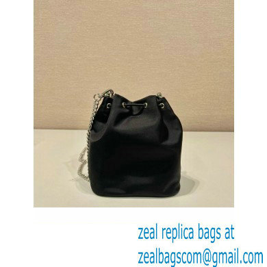 Prada Nylon Mini Bucket Bag 1BH612 Black 2023 - Click Image to Close