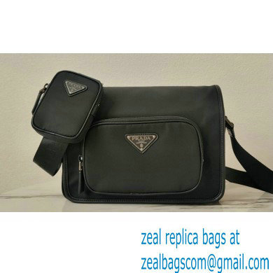 Prada Nylon Shoulder Bag 2VD041 Black 2023 - Click Image to Close