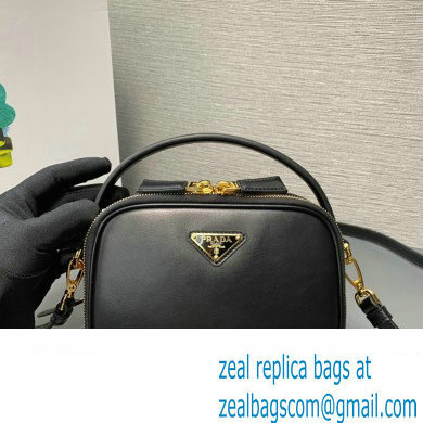 Prada Odette leather mini-bag 1BH203 Black 2023 - Click Image to Close