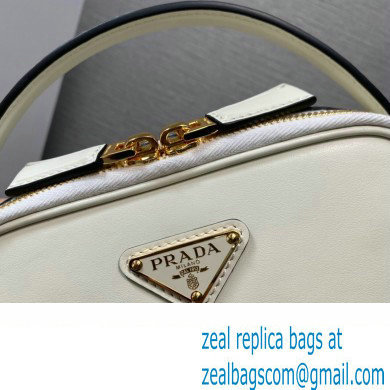 Prada Odette leather mini-bag 1BH203 White 2023 - Click Image to Close