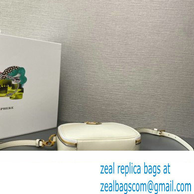 Prada Odette leather mini-bag 1BH203 White 2023 - Click Image to Close