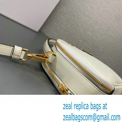 Prada Odette leather mini-bag 1BH203 White 2023