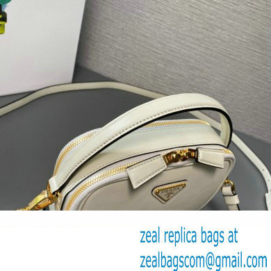 Prada Odette leather mini-bag 1BH203 White 2023 - Click Image to Close