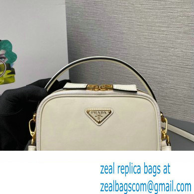 Prada Odette leather mini-bag 1BH203 White 2023