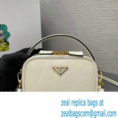 Prada Odette leather mini-bag 1BH203 White 2023 - Click Image to Close