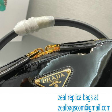 Prada Odette patent leather mini-bag 1BH206 Black 2024