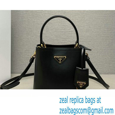 Prada Panier leather mini-bag 1BA373 Black 2023 - Click Image to Close