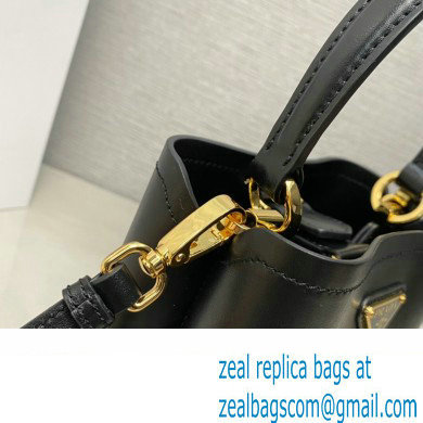 Prada Panier leather mini-bag 1BA373 Black 2023 - Click Image to Close