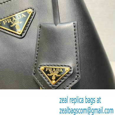 Prada Panier leather mini-bag 1BA373 Black 2023 - Click Image to Close