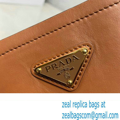 Prada Panier leather mini-bag 1BA373 Brown 2023 - Click Image to Close