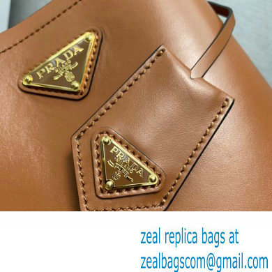 Prada Panier leather mini-bag 1BA373 Brown 2023 - Click Image to Close