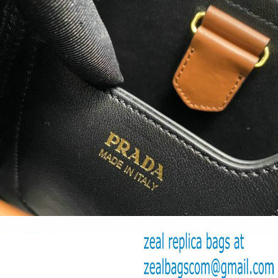 Prada Panier leather mini-bag 1BA373 Brown 2023 - Click Image to Close