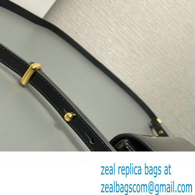 Prada Patent leather shoulder bag 1BD339 Black 2024 - Click Image to Close