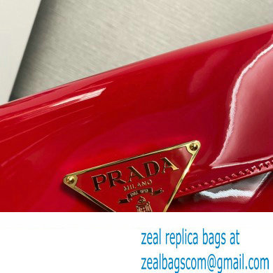 Prada Patent leather shoulder bag 1BD339 Red 2024 - Click Image to Close