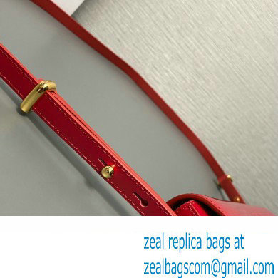 Prada Patent leather shoulder bag 1BD339 Red 2024 - Click Image to Close