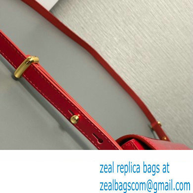 Prada Patent leather shoulder bag 1BD339 Red 2024