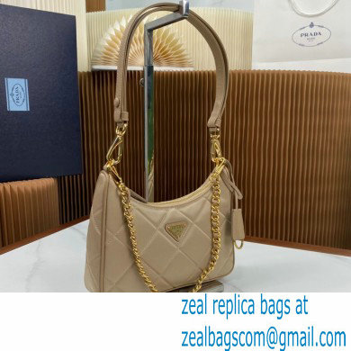 Prada Re-Edition 1995 Chaine Re-Nylon Mini Hobo Bag 1BC204 Beige 2024