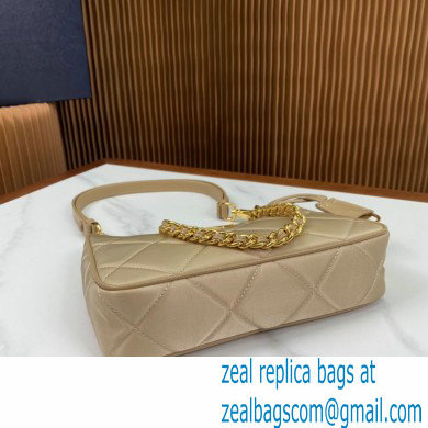 Prada Re-Edition 1995 Chaine Re-Nylon Mini Hobo Bag 1BC204 Beige 2024