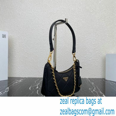 Prada Re-Edition 1995 Chaine Re-Nylon Mini Hobo Bag 1BC204 Black 2024