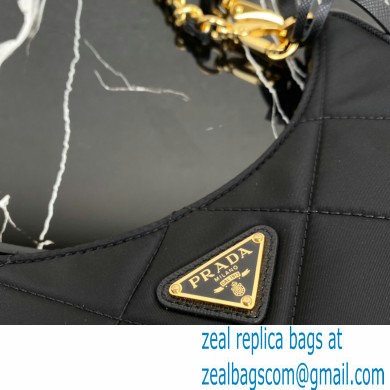 Prada Re-Edition 1995 Chaine Re-Nylon Mini Hobo Bag 1BC204 Black 2024