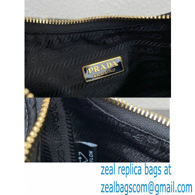 Prada Re-Edition 1995 Chaine Re-Nylon Mini Hobo Bag 1BC204 Black 2024 - Click Image to Close