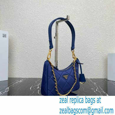 Prada Re-Edition 1995 Chaine Re-Nylon Mini Hobo Bag 1BC204 Blue 2024