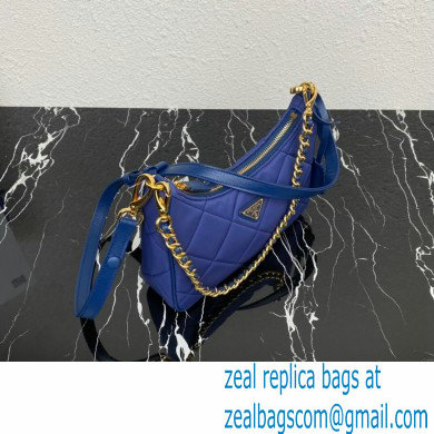 Prada Re-Edition 1995 Chaine Re-Nylon Mini Hobo Bag 1BC204 Blue 2024 - Click Image to Close