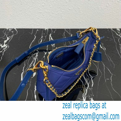 Prada Re-Edition 1995 Chaine Re-Nylon Mini Hobo Bag 1BC204 Blue 2024 - Click Image to Close