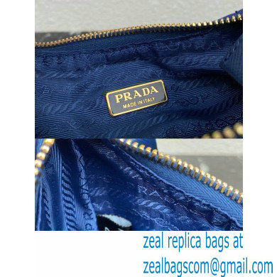 Prada Re-Edition 1995 Chaine Re-Nylon Mini Hobo Bag 1BC204 Blue 2024 - Click Image to Close