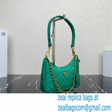 Prada Re-Edition 1995 Chaine Re-Nylon Mini Hobo Bag 1BC204 Green 2024