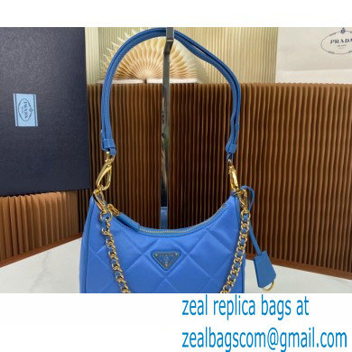 Prada Re-Edition 1995 Chaine Re-Nylon Mini Hobo Bag 1BC204 Light Blue 2024