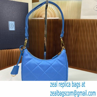 Prada Re-Edition 1995 Chaine Re-Nylon Mini Hobo Bag 1BC204 Light Blue 2024 - Click Image to Close