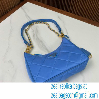 Prada Re-Edition 1995 Chaine Re-Nylon Mini Hobo Bag 1BC204 Light Blue 2024 - Click Image to Close