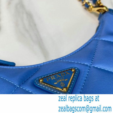 Prada Re-Edition 1995 Chaine Re-Nylon Mini Hobo Bag 1BC204 Light Blue 2024 - Click Image to Close