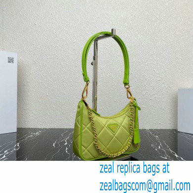 Prada Re-Edition 1995 Chaine Re-Nylon Mini Hobo Bag 1BC204 Light Green 2024