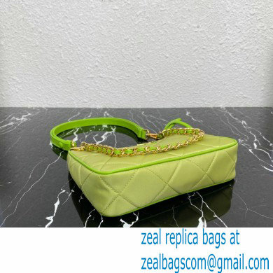 Prada Re-Edition 1995 Chaine Re-Nylon Mini Hobo Bag 1BC204 Light Green 2024 - Click Image to Close