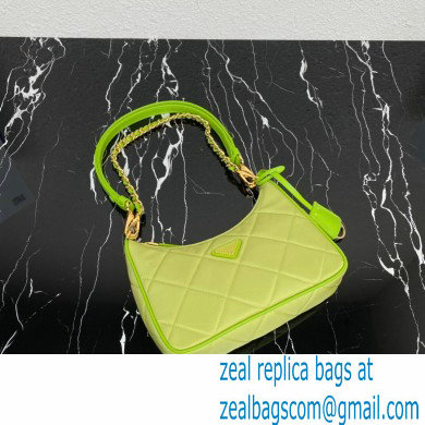 Prada Re-Edition 1995 Chaine Re-Nylon Mini Hobo Bag 1BC204 Light Green 2024