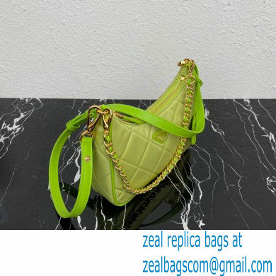 Prada Re-Edition 1995 Chaine Re-Nylon Mini Hobo Bag 1BC204 Light Green 2024 - Click Image to Close