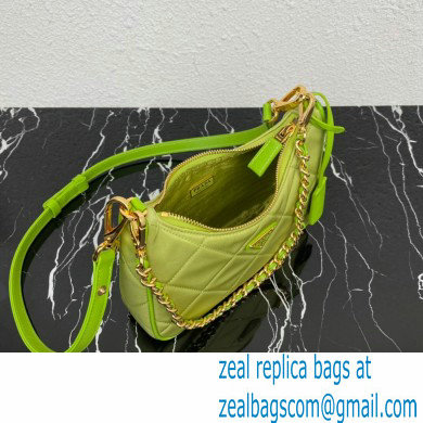 Prada Re-Edition 1995 Chaine Re-Nylon Mini Hobo Bag 1BC204 Light Green 2024 - Click Image to Close