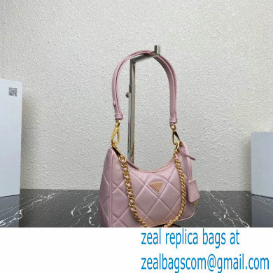 Prada Re-Edition 1995 Chaine Re-Nylon Mini Hobo Bag 1BC204 Light Pink 2024