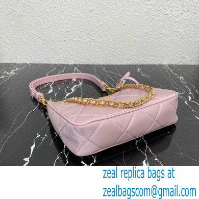 Prada Re-Edition 1995 Chaine Re-Nylon Mini Hobo Bag 1BC204 Light Pink 2024 - Click Image to Close