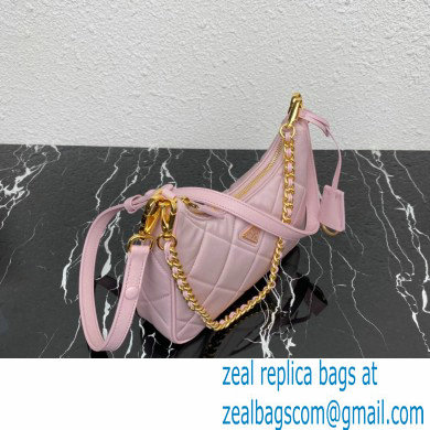 Prada Re-Edition 1995 Chaine Re-Nylon Mini Hobo Bag 1BC204 Light Pink 2024 - Click Image to Close