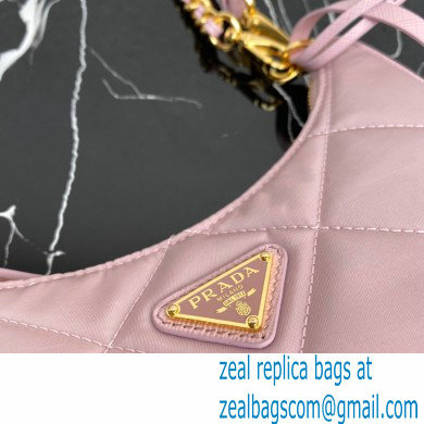 Prada Re-Edition 1995 Chaine Re-Nylon Mini Hobo Bag 1BC204 Light Pink 2024 - Click Image to Close
